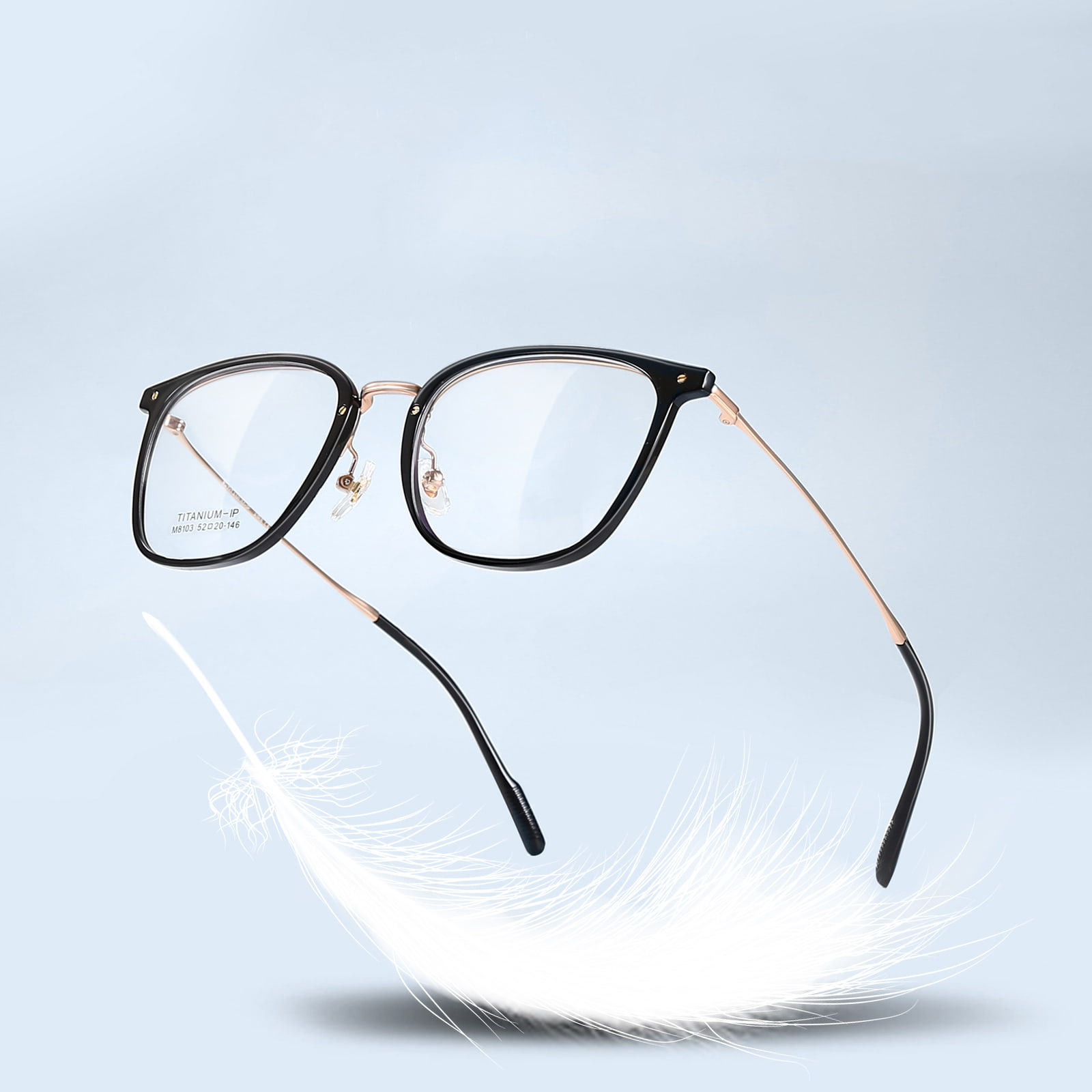 Óculos de β-titânio M8103, transparentes e não deformáveis, resistentes a quedas