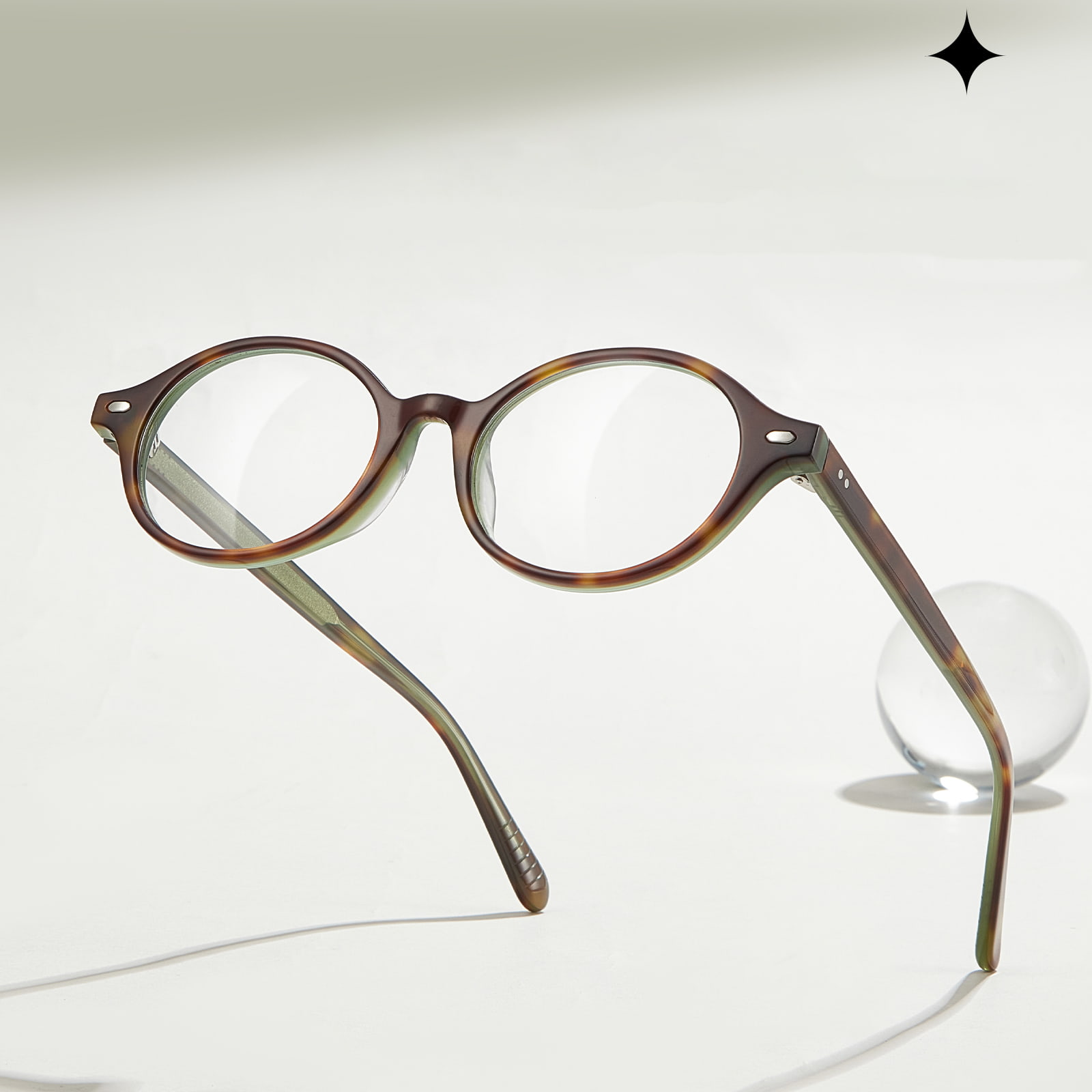 Óculos de acetato hipoalergênico simples ovais BC8046