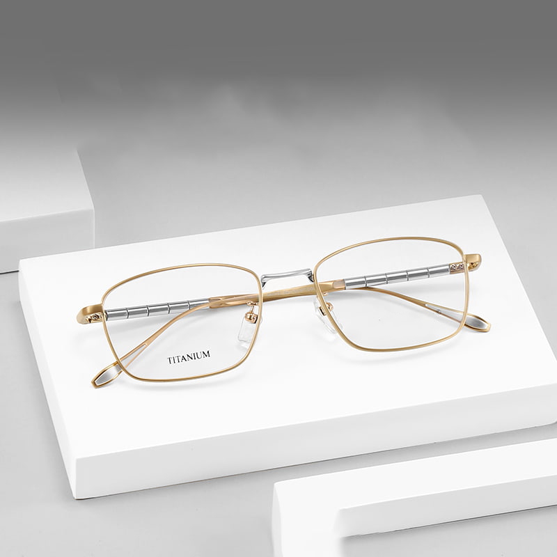 Óculos redondos de bambu Elite Pure Titanium S9072