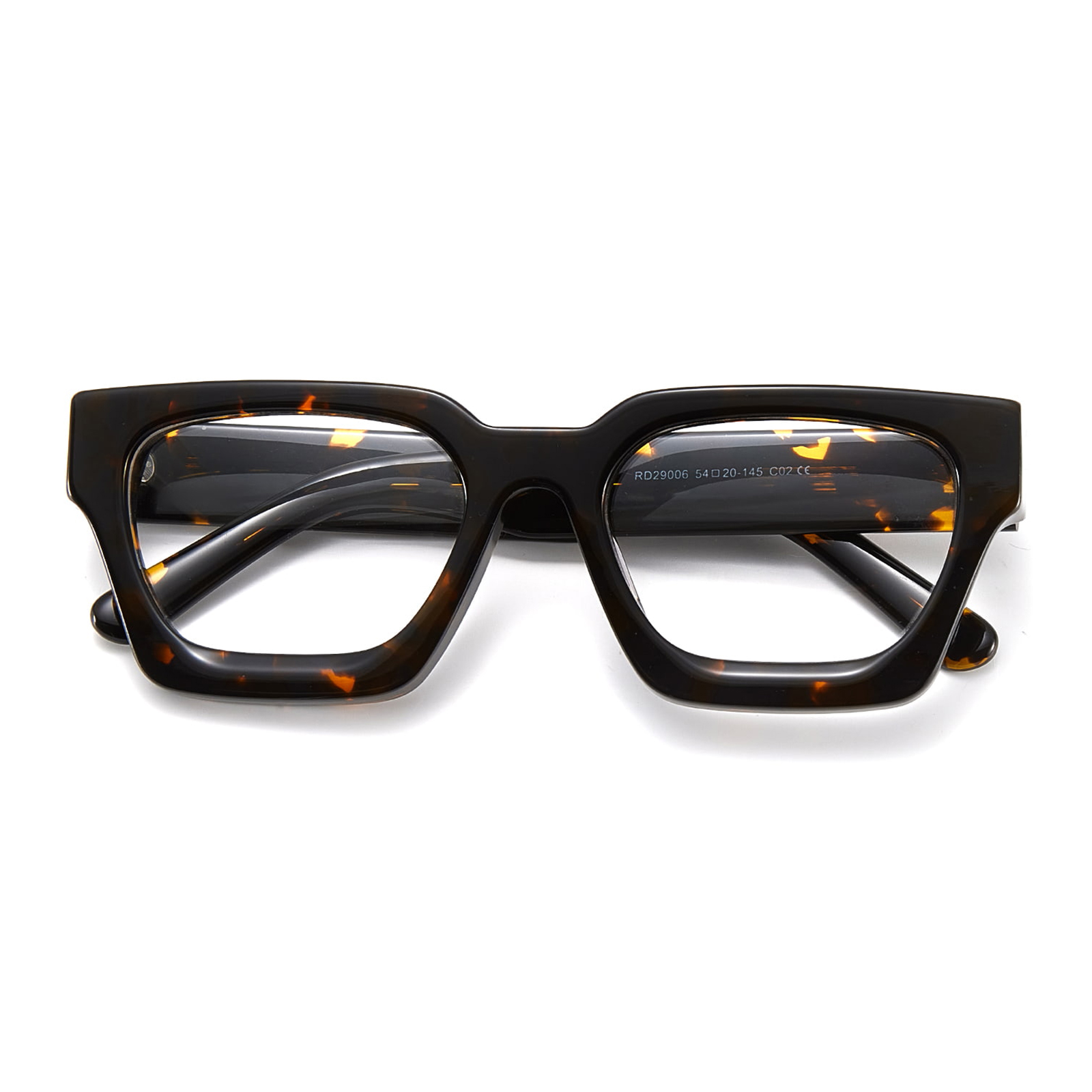 Vidros de acetato articulados com moldura quadrada áspera RD29006